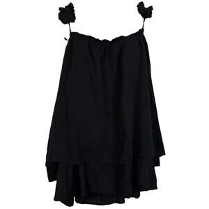 Hayden Womens Ruffle Sleeveless Black Tank Top Shirt Whimsigoth Fairy 3XL 3X